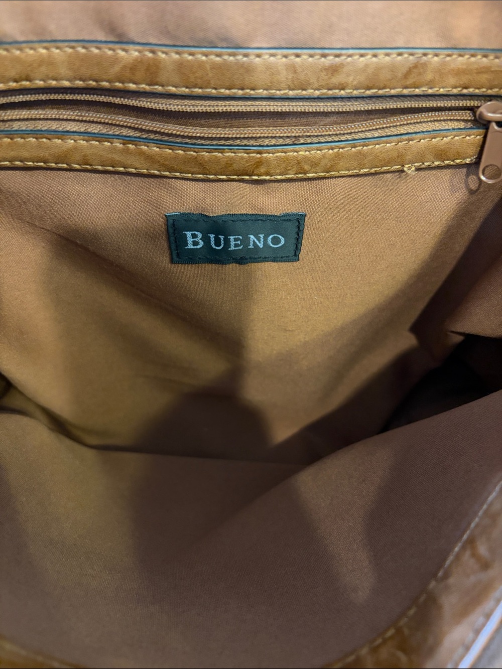 Bueno Brown Tote Bag with Side Pockets - Picture 2 of 5